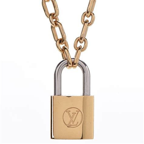 louis vuitton necklace lock gold|Louis Vuitton necklace wallet.